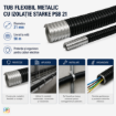 Tub flexibil metalic cu izolatie Starke 21mm rola 50m ST01620