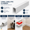 Canal cablu PVC Starke 12x12mm bara 2m ST01702
