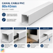 Canal cablu PVC Starke 80x40mm bara 2m ST01717