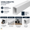 Canal cablu PVC Starke 80x60mm bara 2m ST01718