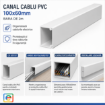 Canal cablu PVC Starke 100x60mm bara 2m ST01720