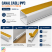 Canal cablu PVC cu adeziv Starke 12x12mm bara 2m ST01727