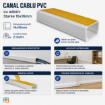 Canal cablu PVC cu adeziv Starke 16x16mm bara 2m ST01730