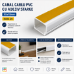 Canal cablu PVC cu adeziv Starke 20x10mm bara 2m ST01731
