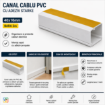 Canal cablu PVC cu adeziv Starke 40x16mm bara 2m ST01737