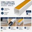 Canal cablu PVC cu adeziv Starke 40x40mm bara 2m ST01739