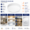 Plafoniera LED Starke rotunda alba 50W 4750lm 580mm IP40