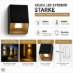 Aplica LED exterior Starke 2x5W 500lm 3000K IP54 aluminiu negru