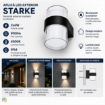 Aplica LED exterior Starke 2x6W 900lm 4000K IP54 aluminiu negru