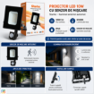 Proiector LED cu senzor 10W 1000lm 6500K IP65