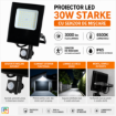 Proiector LED cu senzor 30W 3000lm 6500K IP65