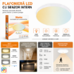 Imagine Plafoniera LED 24W 2400lm IP54 3CCT Senzor Miscare STARKE ST01183