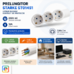 Imagine Prelungitor Starke ST01451 3 prize contact de protectie 3m cablu 3x1.5mm alb