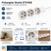 Imagine Prelungitor Starke ST01452 3 prize contact de protectie 5m cablu 3x1.5mm alb