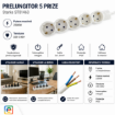 Imagine Prelungitor Starke ST01463 5 prize 1.5m 3x1.5mm intrerupator IP20 alb 2500W 220-240V