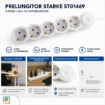 Imagine Prelungitor Starke ST01469 5 prize 3m intrerupator 3x1.5mm 2500W 220-240V IP20 alb