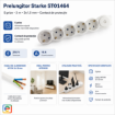 Imagine Prelungitor Starke ST01464 5 prize 3m cablu 3x1.5mm 250V 16A contact de protectie alb