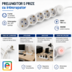 Imagine Prelungitor 5 Prize 5m Intrerupator 3x1.5mm CP Alb STARKE ST01470