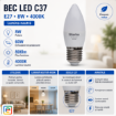 Imagine Bec LED C37 8W (60W) E27 4000K Lumina Neutra STARKE ST01562