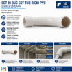 Imagine Set 10 Buc Cot Tub Rigid PVC 32mm STARKE ST00444 90 Grade Electrice