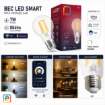 Imagine Bec inteligent NITA Smart Lights Vintage A60 E27 7W 806lm Total White WiFi