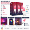 Imagine Set 3 becuri inteligente NITA Smart Lights C37 E14 5W 470lm RGBW WiFi