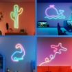 Imagine Banda neon PHILIPS Smart LED flexibila 10m Tip C Matter WiFi Wiz Connected