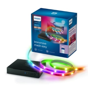 Imagine Kit Sync Box Lightstrip Philips Smart Connected by WiZ 4K 60 Hz lumina TV 55 65 inch HDMI 2.0 RGBIC