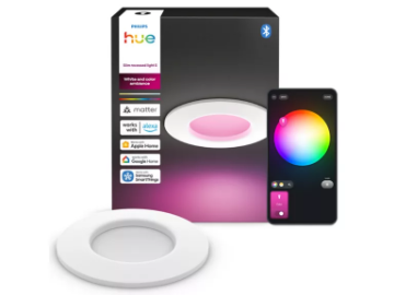 Plafoniera inteligenta incastrata PHILIPS Hue Slim S 9cm 1000lm RGBW IP44