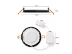 Imagine Plafoniera Philips Hue Slim L neagra White and Color Ambiance LED 17 cm IP44 Bluetooth Zigbee