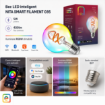 Imagine Bec inteligent NITA Smart Lights Filament G95 E27 5W 400lm RGBW WiFi