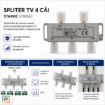 Imagine Splitter TV 4 Cai Coaxial Metalic Profesional STARKE ST00363