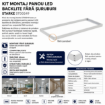 Imagine Kit Montaj Panou LED Backlite 30x120cm STARKE ST00549 Fara Suruburi 65mm