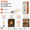 Imagine Bec LED Vintage 6W (50W) E14 B35 STARKE ST00730 600lm 2700K Lumina Calda