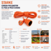 Imagine Cordon Prelungitor Schuko 3M 3x1.5mm Portocaliu Santier STARKE ST00415 Fisa Priza