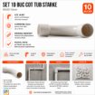 Imagine Set 10 Buc Cot Tub Rigid 13mm STARKE ST00432 90 Grade Electrice