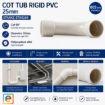 Imagine Cot Tub Rigid PVC 25mm Alba STARKE ST00289 Polipropilena