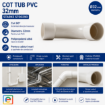 Imagine Cot Tub PVC 32mm STARKE ST00290