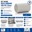 Imagine Set 10 Buc Mufa Imbinare Tub PVC 25mm STARKE ST00440 Electrice