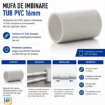 Imagine Mufa Imbinare Tub PVC 16mm STARKE ST00297