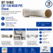 Imagine Set 10 Buc Cot Tub Rigid PVC 25mm STARKE ST00443 90 Grade Electrice