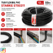Imagine Tub Flexibil PVC 13mm STARKE ST00311 Negru Polipropilena Rola 50m