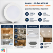Imagine Panou LED STARKE ST02658 incastrat 12W 3CCT rotund 17cm 1320lm