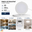 Imagine Panou LED Starke ST02662 incastrat 18W 3CCT 1980lm IP20 rotund 22cm
