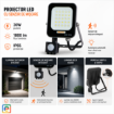 Imagine Proiector LED 20W Exterior STARKE ST01922 Senzor Miscare 1800LM 6500K IP65 IK03
