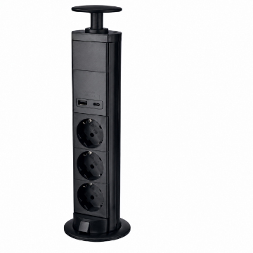 Imagine Priza incorporabila STARKE ST02597 pop-up 3 Prize 1xUSB 1xUSB-C