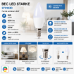 Imagine Bec LED Starke ST01230 8W(50W) B37 E14 800lm 6500K lumina rece