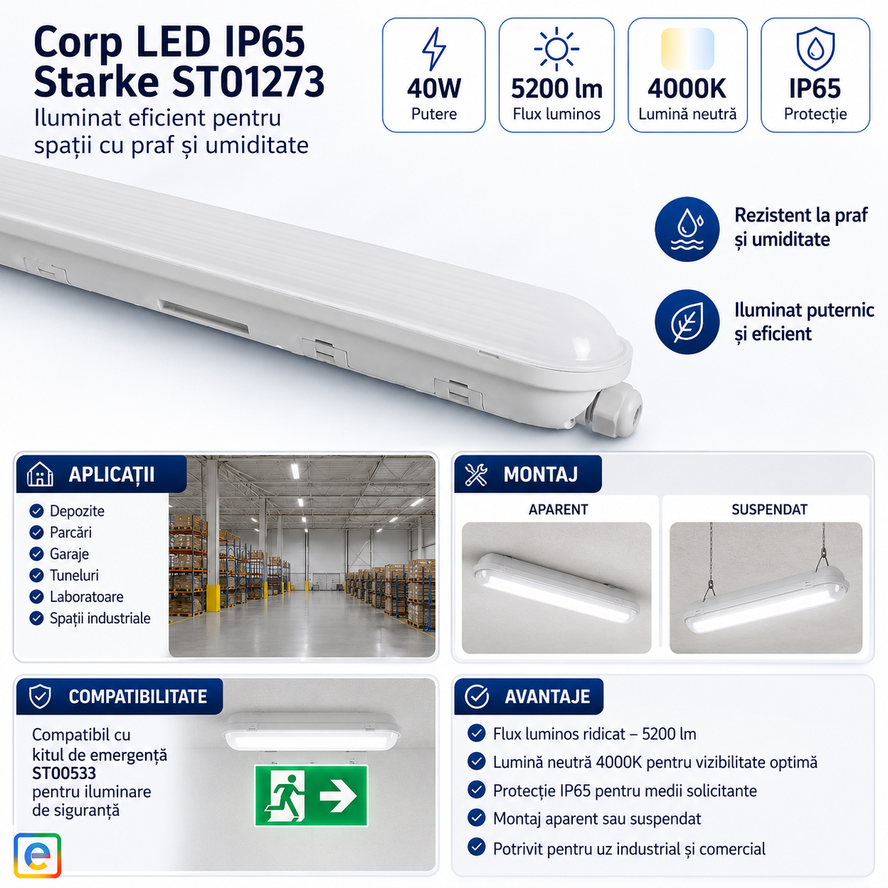 Corp LED STARKE IP65