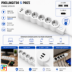 Imagine Prelungitor STARKE ST01474 5 prize 5M CP intrerupator 3x1.5 2xUSB 1xUSB-C