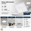 Imagine Corp iluminat LED incastrat 36W STARKE 60x60cm 4000k 3600lm ST01545